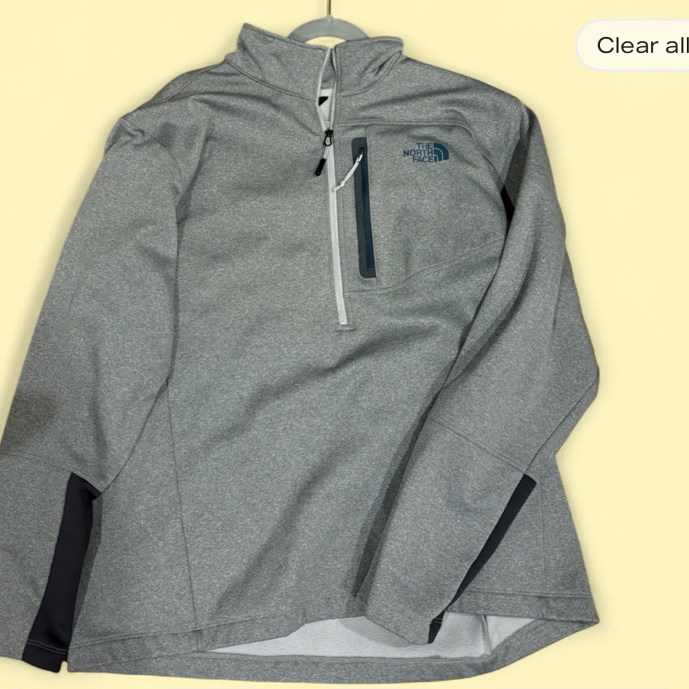 The North Face Heather Gray Quarter-Zip Pullover BRAND NEW NEVER WORN!